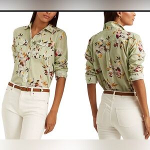 Ralph Lauren Black Label Women’s Shirt XSP - NWT- Floral Print, Long Sleeve